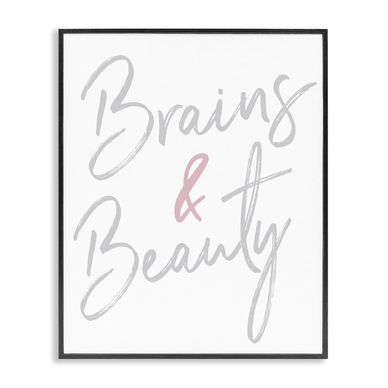 «Brains & Beauty», estampe numérique par Elizabeth Medley, H 30 po x l 24 po, Giclée encadrée noir minuit