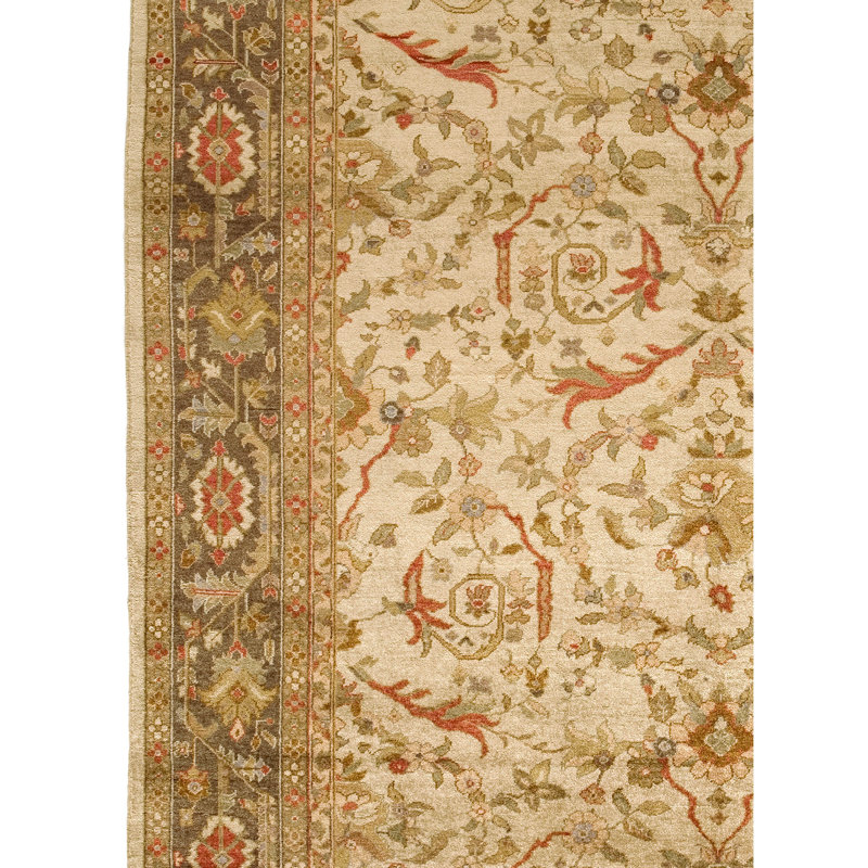 Wool Oriental Area Rug in Brown/Beige/Red, Rectangle 11' x 18'