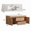 Meuble-lavabo mural simple 48 po avec lavabo en céramique