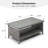 16-Inch Double-Layered Gray Wicker Patio Side Table-1183368335