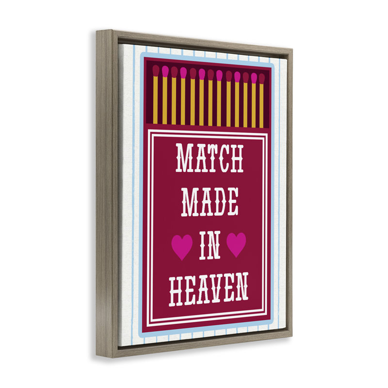 Cadre flottant rétro «Made In Heaven» par Lil 'Rue, 21 x 17, Montalcino orme flottant encadré