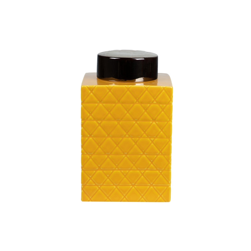 Garlington Ceramic Jar, 31cm H x 19cm W x 19cm D, Yellow/Gold