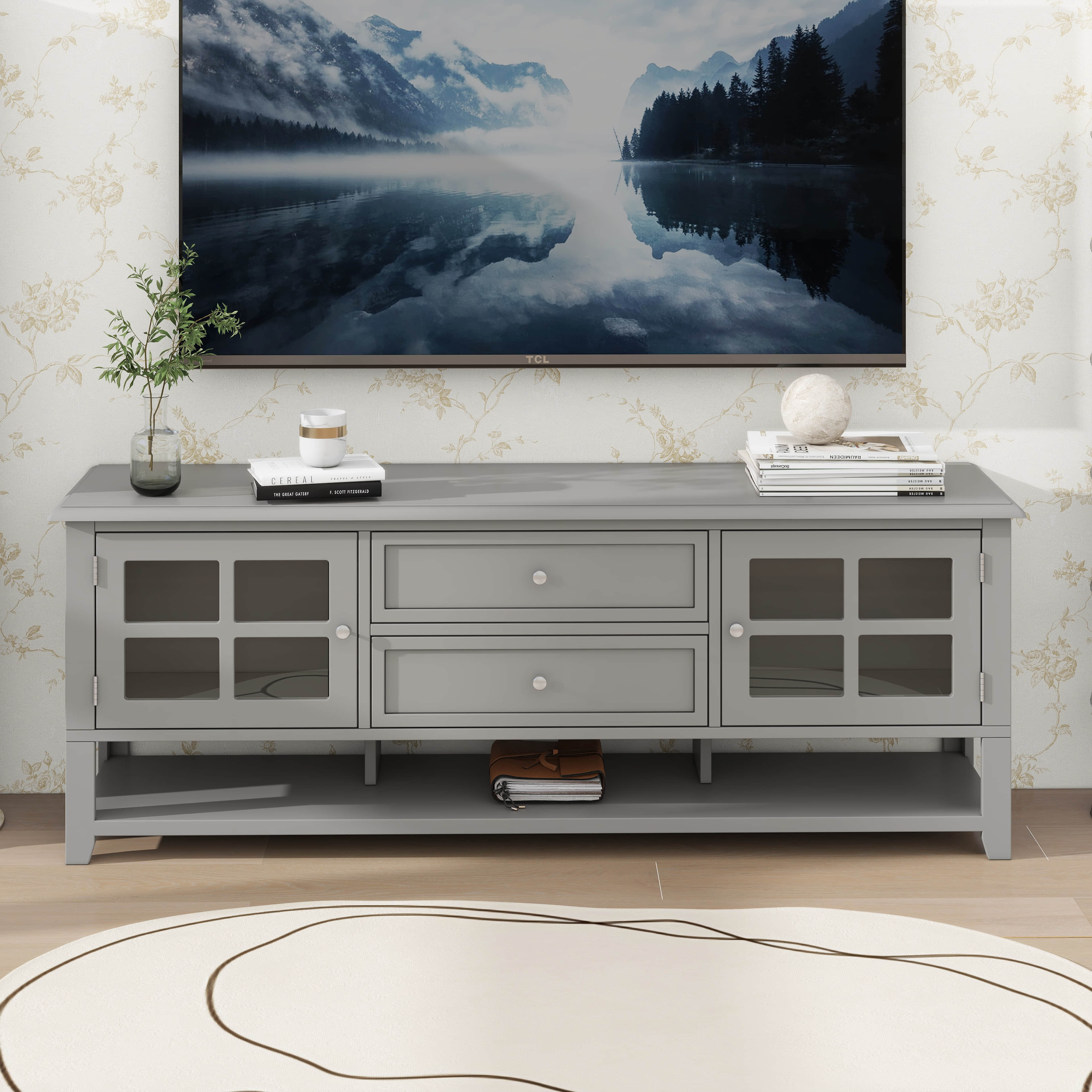 Red Barrel Studio® TV Stand, Entertainment Center With Multi-Functional ...