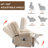 23" Seat Width And High Back Large Size Beige Chenille Power Lift Recliner Chair With 8-Point Vibration Massage And Lumbar Heating-1933452688