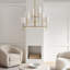 Barbara Barry Key 6 Light Dining Room Chandelier With White Linen Shade-920935018