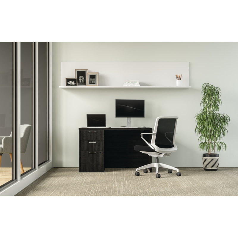 Bureau à caisson simple HON MOD, L 60 po x P 30 po x H 29 po, Chêne Java