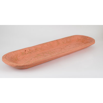 Ladue 3" H Solid Wood Oval Decorative Bowl
