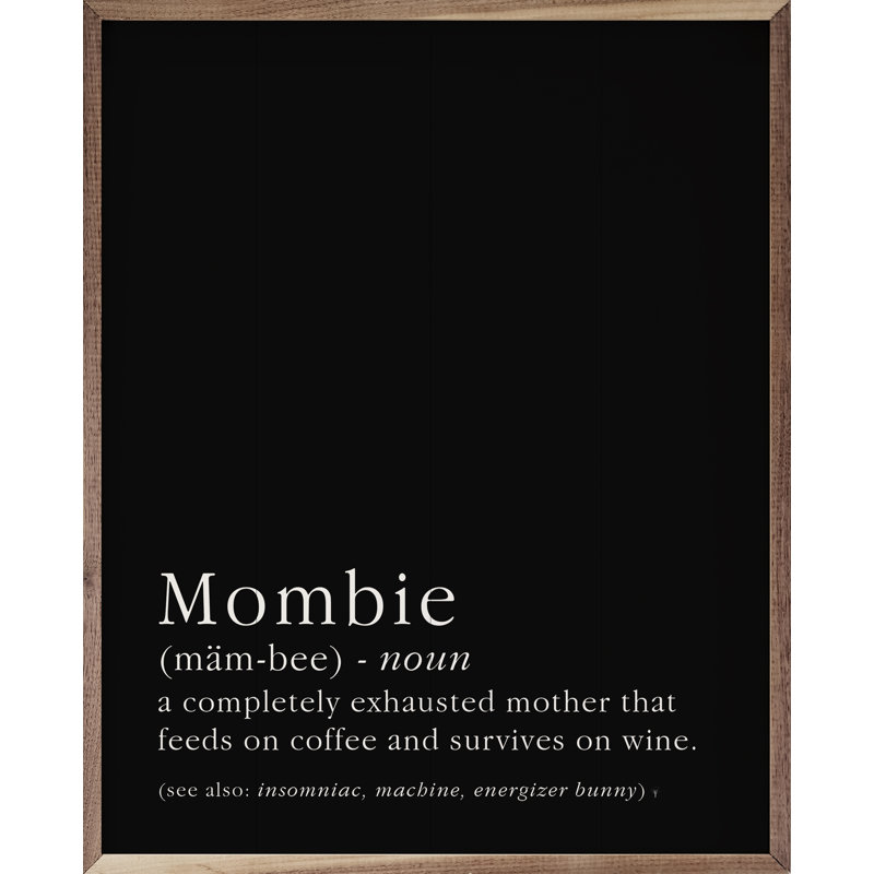 Mombie Définition - noir, H 10 po x l 8 po x P 1 po, Noir