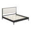 Lit plateforme en bois massif avec tête de lit tapissier Boucle-132922887-132922890
