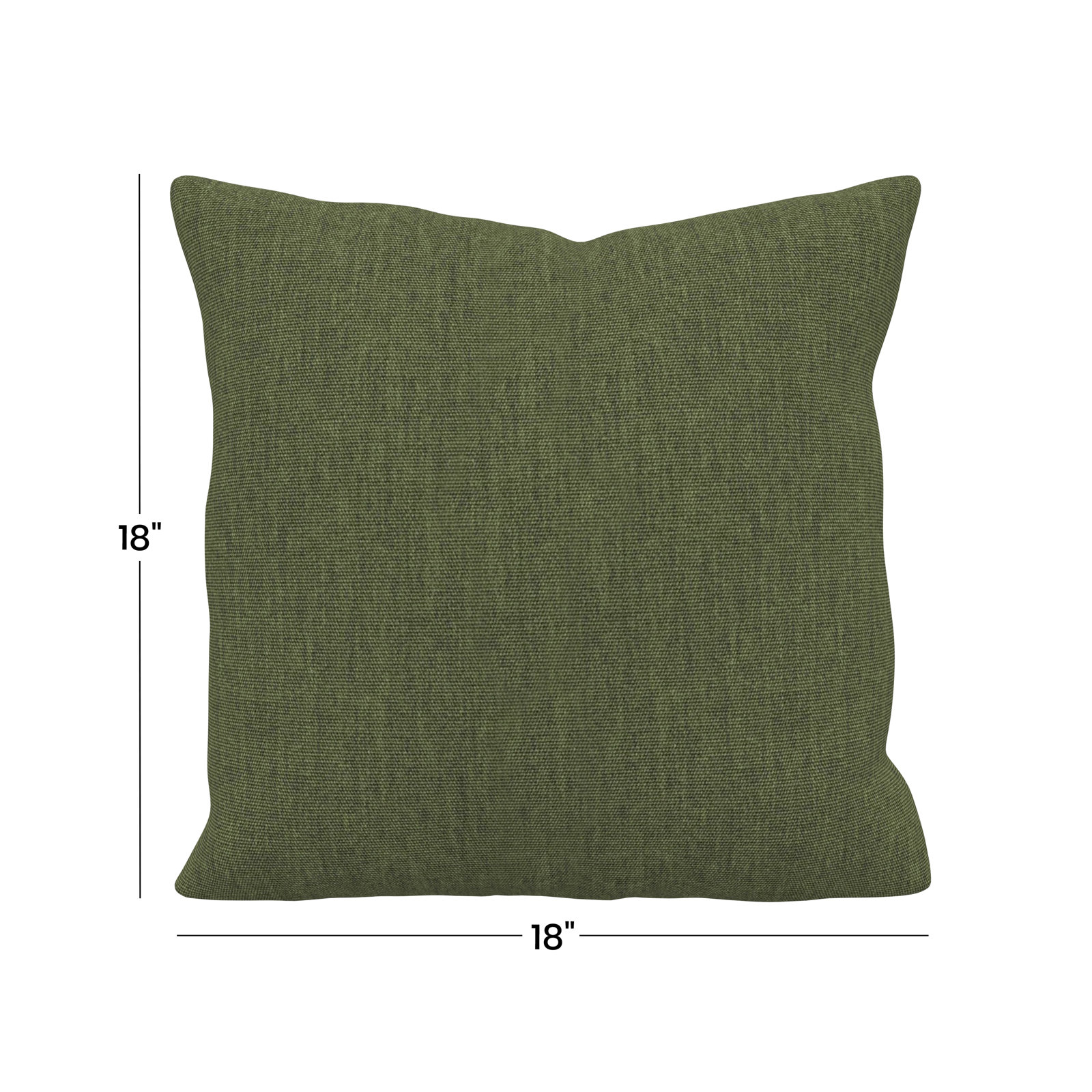 Indoor/Outdoor Throw Pillow, Square 18", Sunbrella Canvas Fern