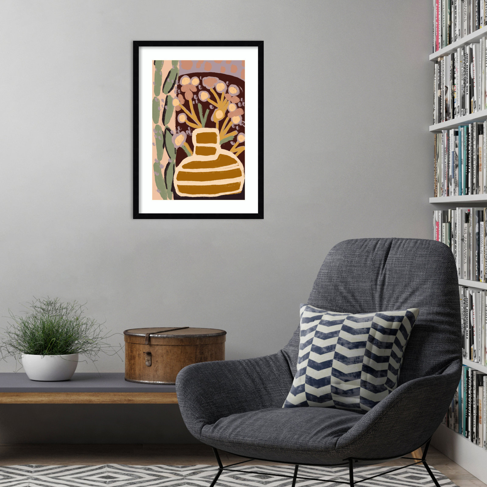 Pastel Impression by Treechild, Black Framed, 25" H x 19" W
