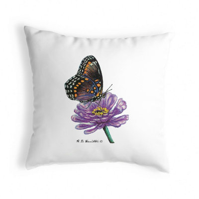  Housse et insert de coussin d'extérieur carré tacheté mauve à pois