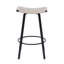 Tabourets de bar à hauteur de comptoir, chaises de cuisine tissées à la main sans dossier avec repose-pieds rond, ensemble de 2 tabourets de pub en PVC pour les chaises d'intérieur et d'extérieur seulement, sans les tables