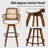 Clero Swivel Faux Leather Counter Stools With Rattan Back-1898968626-1898968624