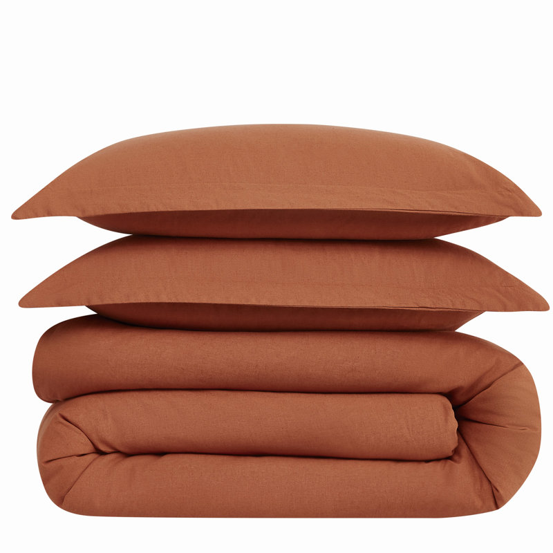 Nena Bedding, Édredon pour grand lit + 2 taies décoratives, Rouille