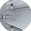 48 po Armoire à pharmacie large en aluminium avec lumières à DEL, horloge, conception antirouille, tablettes intégrées réglables en surface avec fonction temps / température, fonction de brouillard, ports de charge-1176606418