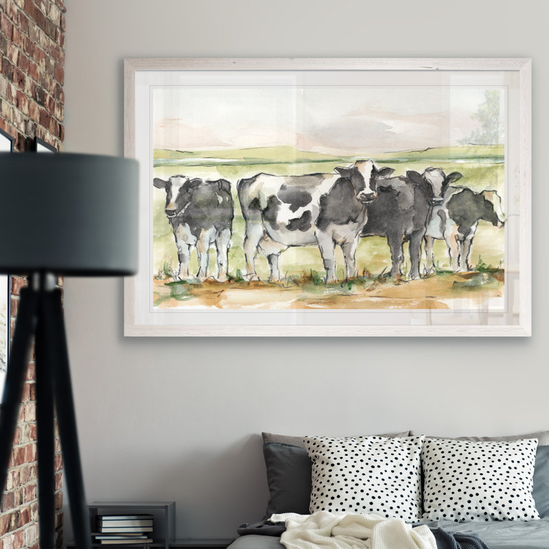 "field days i" par paul cezanne-image image, reproduction d’art sur, H 32 po x l 44 po x 1,25 po, Papier avec cadre blanc