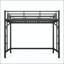 Lit mezzanine simple en métal avec garde-corps et double échelle