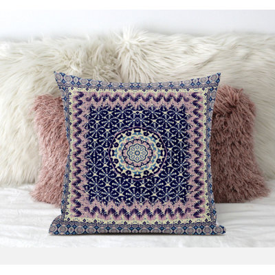 16" X 16" Blown Seam Floral Indoor Outdoor Throw Pillow