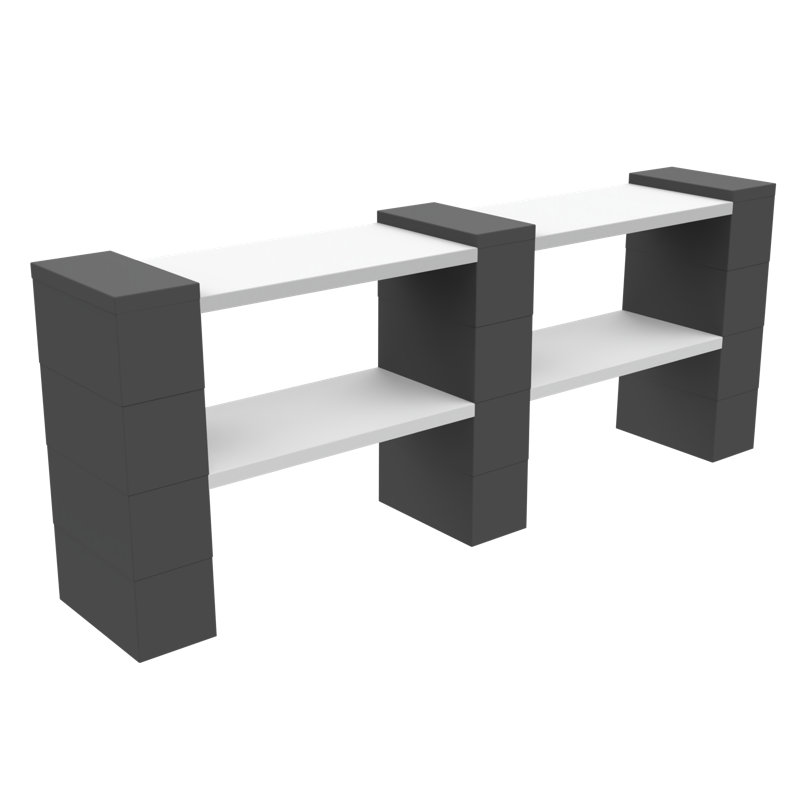 72 " W Adjustable Shelving Unit, Dark Gray