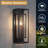 Jarrow Wrought Iron and Glass Outdoor Wall Light-449143348-449143350