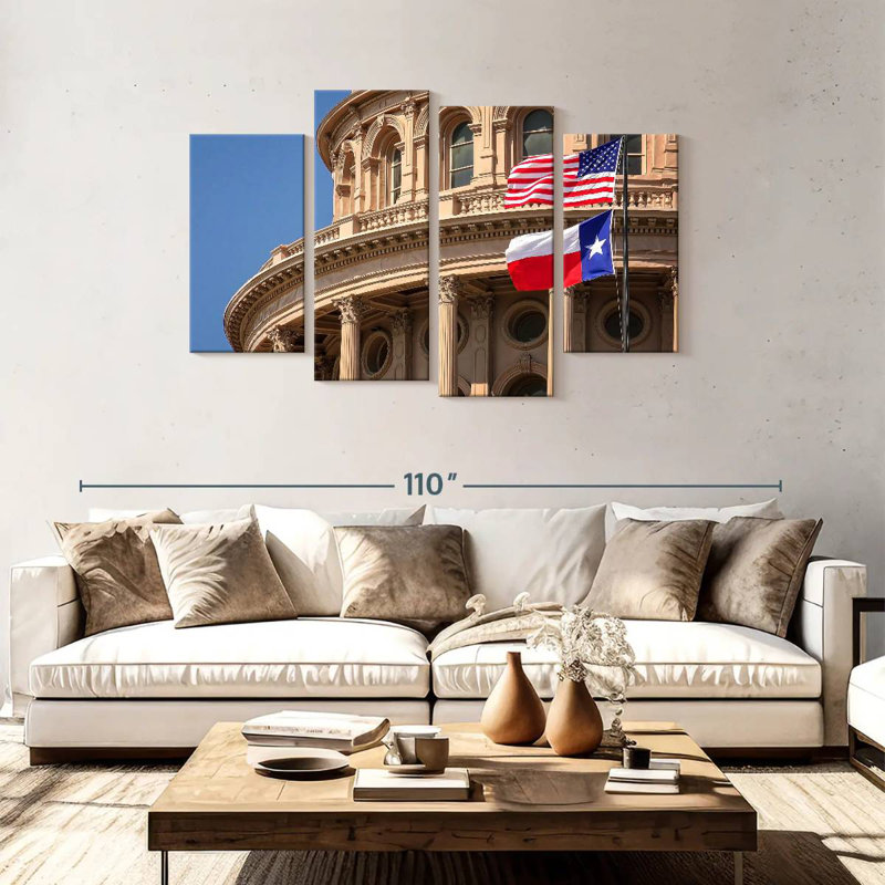 Drapeaux de Marchelle, Texas Capitol, H 48 po x l 75 po
