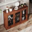 Buffet Farmhouse avec portes décoratives en métal et rangement polyvalent