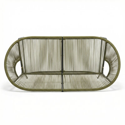 Spacious Patio Sofas Pe Rattan Iron Frame Modern Rustic Patio Porch