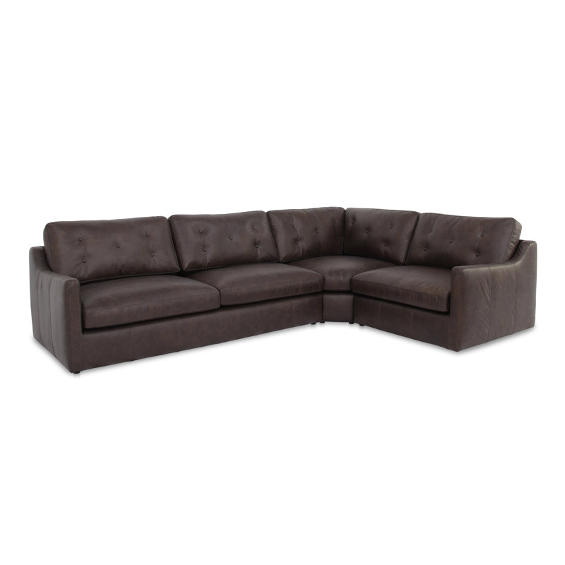 Thurlow Leather Modular 3 - Piece Sectional, Right Hand Facing
