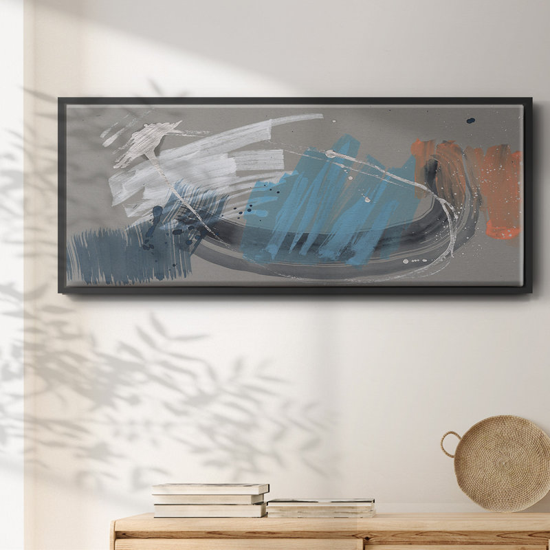 Whimsical Marks I- Framed Canvas, 20" H x 50" W