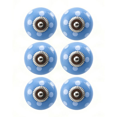 6Pcs Ceramic Furniture Knobs Pull Handles