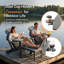 Chaises Adirondack pliantes en PEHD avec repose-pieds rétractable, dossier réglable à 5 positions (ensemble de 2)-241133671