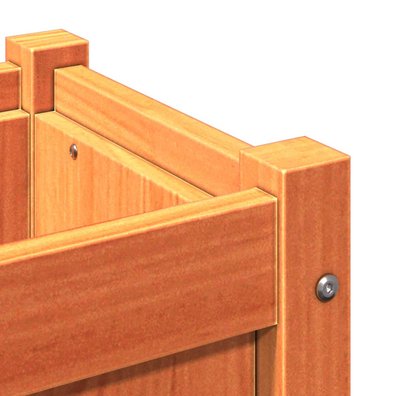 Wooden Kogut Flower Box, 23.62" H x 23.62" W x 23.62" D, Natural Orange, 2