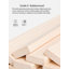 Bureau d'écriture traditionnel en bois massif gris avec 5 tiroirs