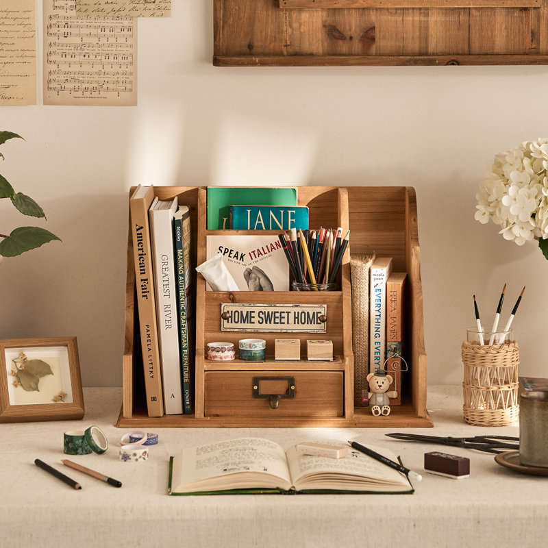 Solid Wood Desk Organizer