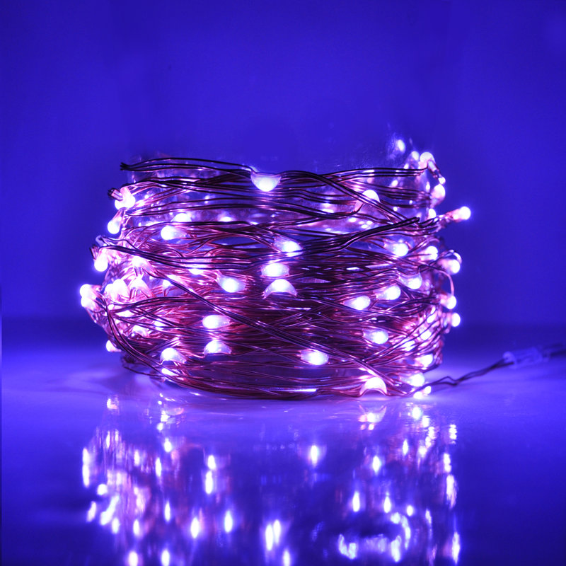 Guirlande lumineuse 100 lumières DEL Geomar, Mauve