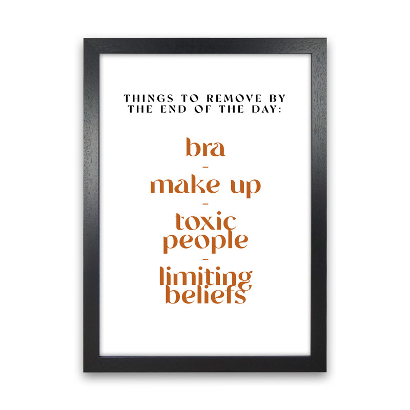 Things To Remove by Planeta444 - Print, Black Framed, 34cm H x 25cm W x 3cm D