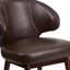 Chaise de salle d'attente en cuir avec structure en bois Dedo-24678728