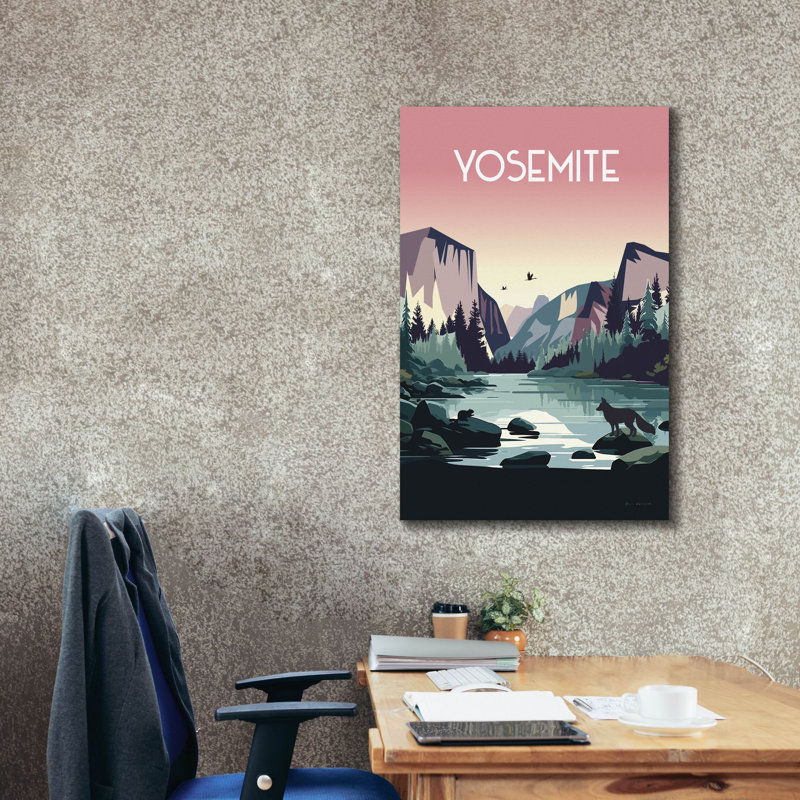 "Epic Graffiti" Yosemite "par Omar Escalante, art mural sur toile, H 40 po x l 26 po x P 1,5 po