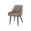 2 chaises de salle à manger, revêtues de taupe, rembourrées de 2