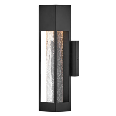 Hinkley Vapor Outdoor Wall Sconce with Crackled Glass