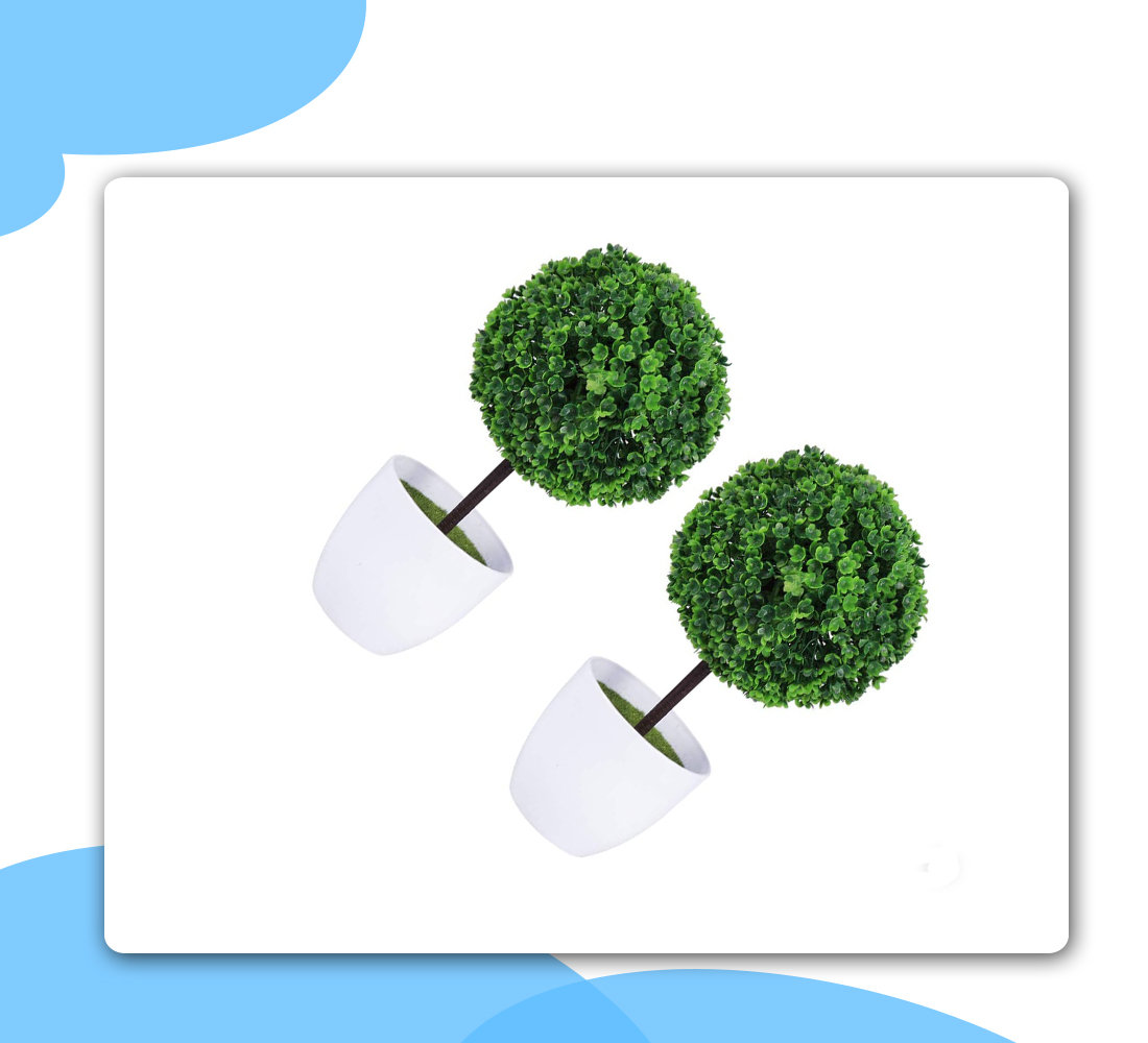 2Pcs Artificial Moss Balls Decorative Fake Moss Balls Decorative Topiary  Moss Balls 