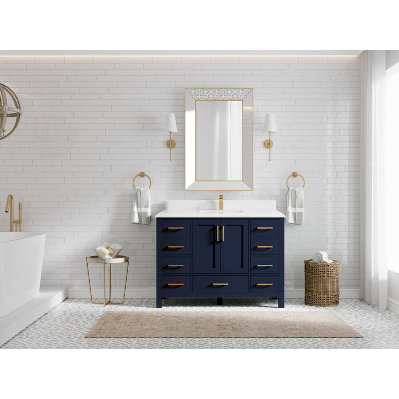 Ensemble de meuble-lavabo simple 48 po Malibu, Empira blanc