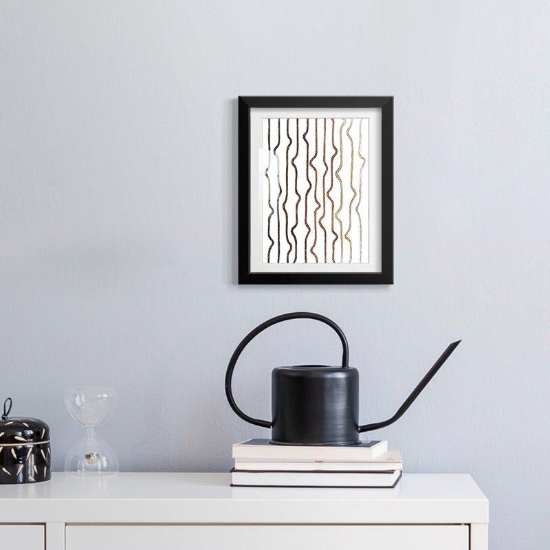 Jagged Flow I -Framed Print, 28.5" H x 20.5" W, Black