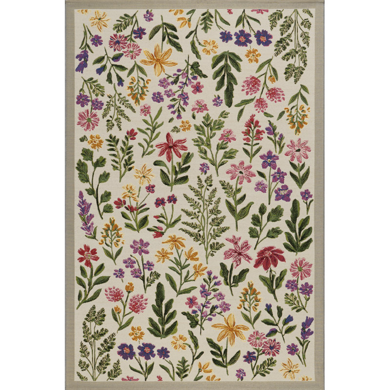 Duskan Floral Indoor/Outdoor Rug, Rectangle 10' x 14'