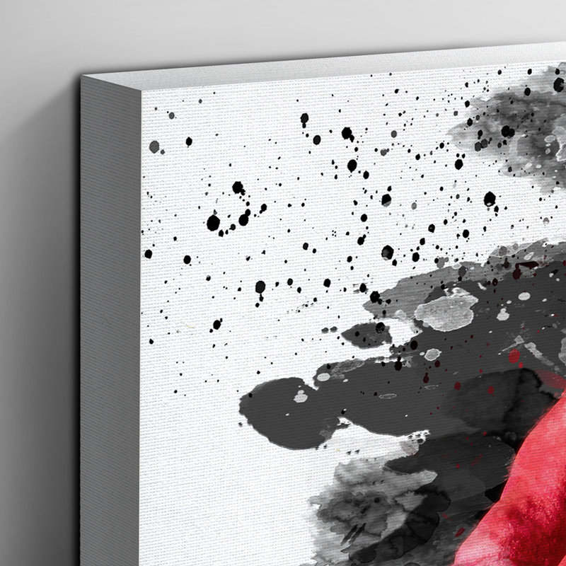 Flower Red Rose - Wall Art, 35cm H x 50cm W, Wrapped Canvas