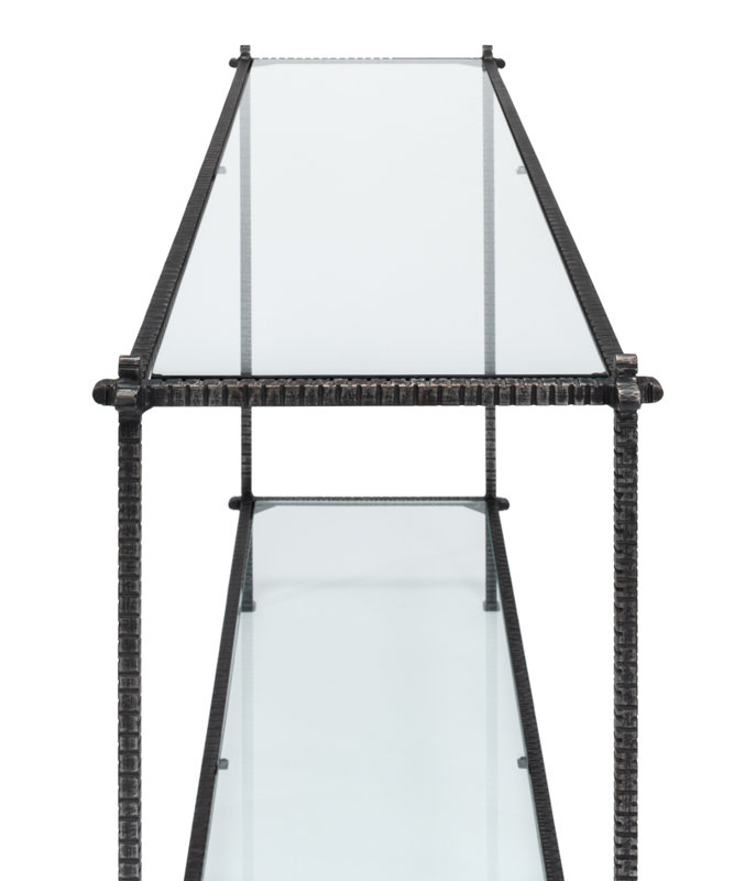Hand Chased 60 in. Glass Console Table