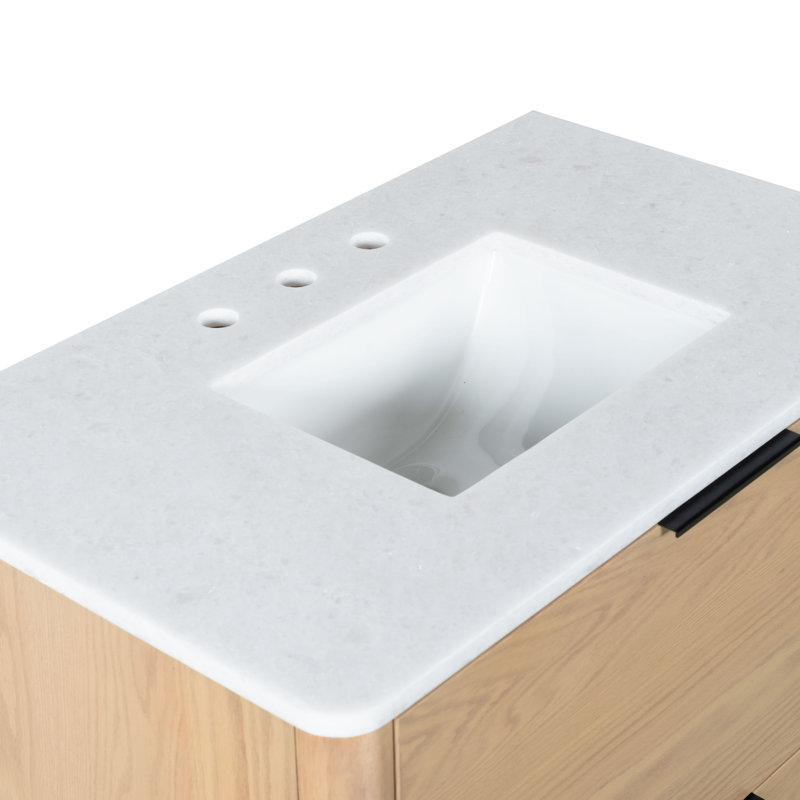 Meuble-lavabo simple 36 po Neville, Naturel