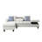 Modular Reconfigurable 4 - Seat With Hidden Storage And Coordinated Pillows, Beige Linen Main Material, Foam Filler, 97 Inch Product Depth, 57 Width, 34 Height For Modern Living Environments-666166312