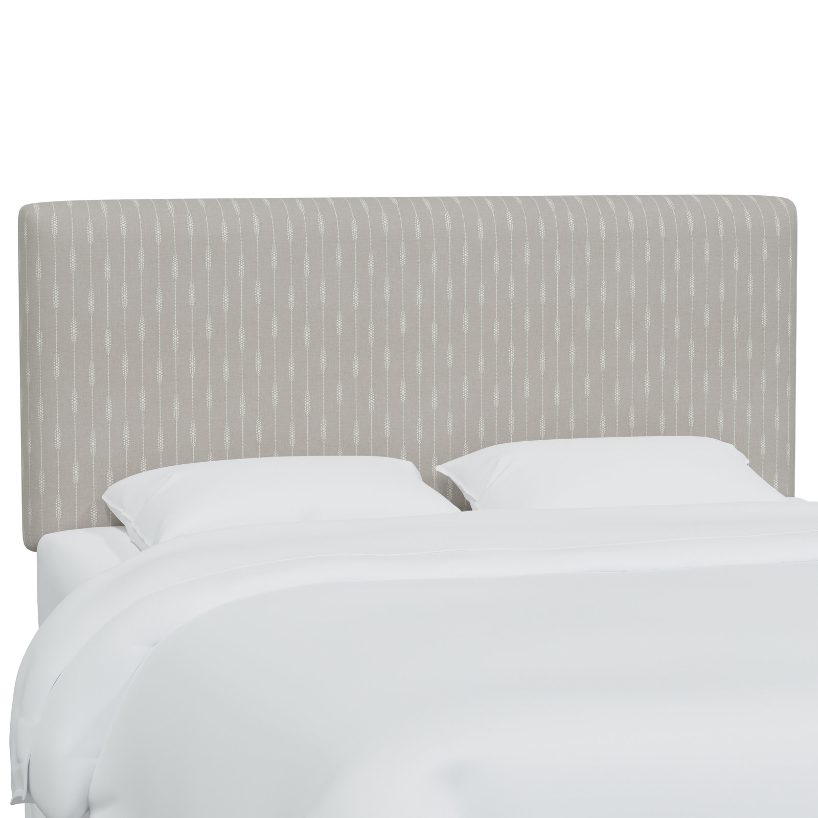 Eisley Upholstered Panel Headboard, Full, Sprint Stripe Grey